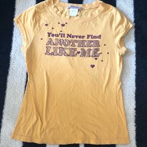 Y2K Yellow Baby Tee